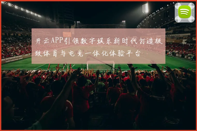 开云APP引领数字娱乐新时代打造极致体育与电竞一体化体验平台